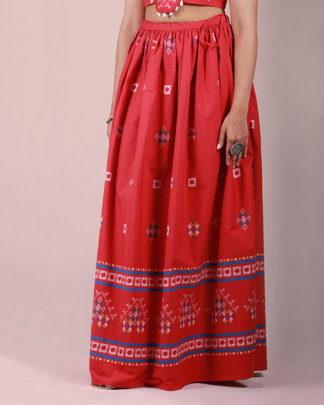 Red tassel shops co ord